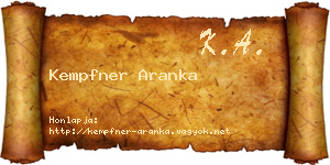 Kempfner Aranka névjegykártya