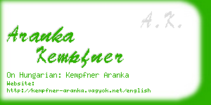 aranka kempfner business card